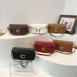 Women’s High-End Pure Color Square Shoulder Bag – Multi-Layer Minimalist Commuter Handbag thumbnail 2