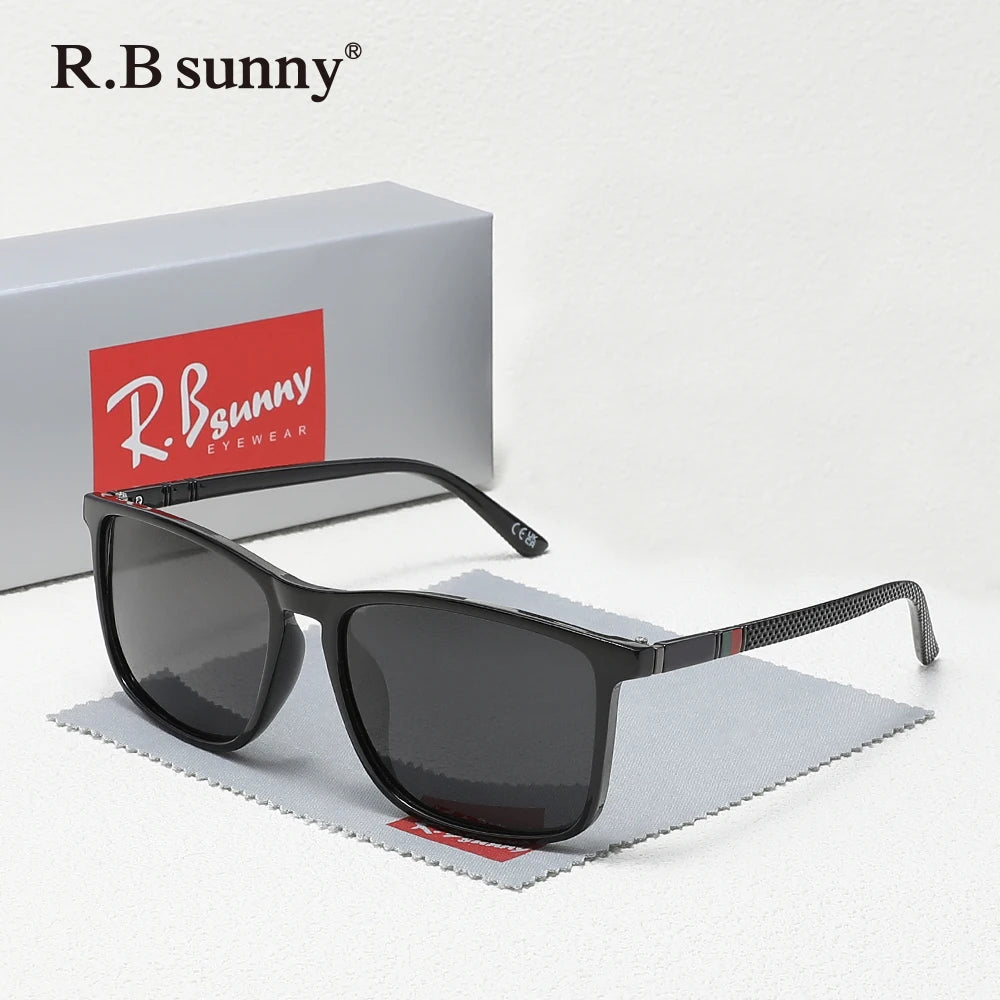 Classic Rectangle Polarized UV400 Sunglasses for Men and Women – Driving & Fishing Eyewear