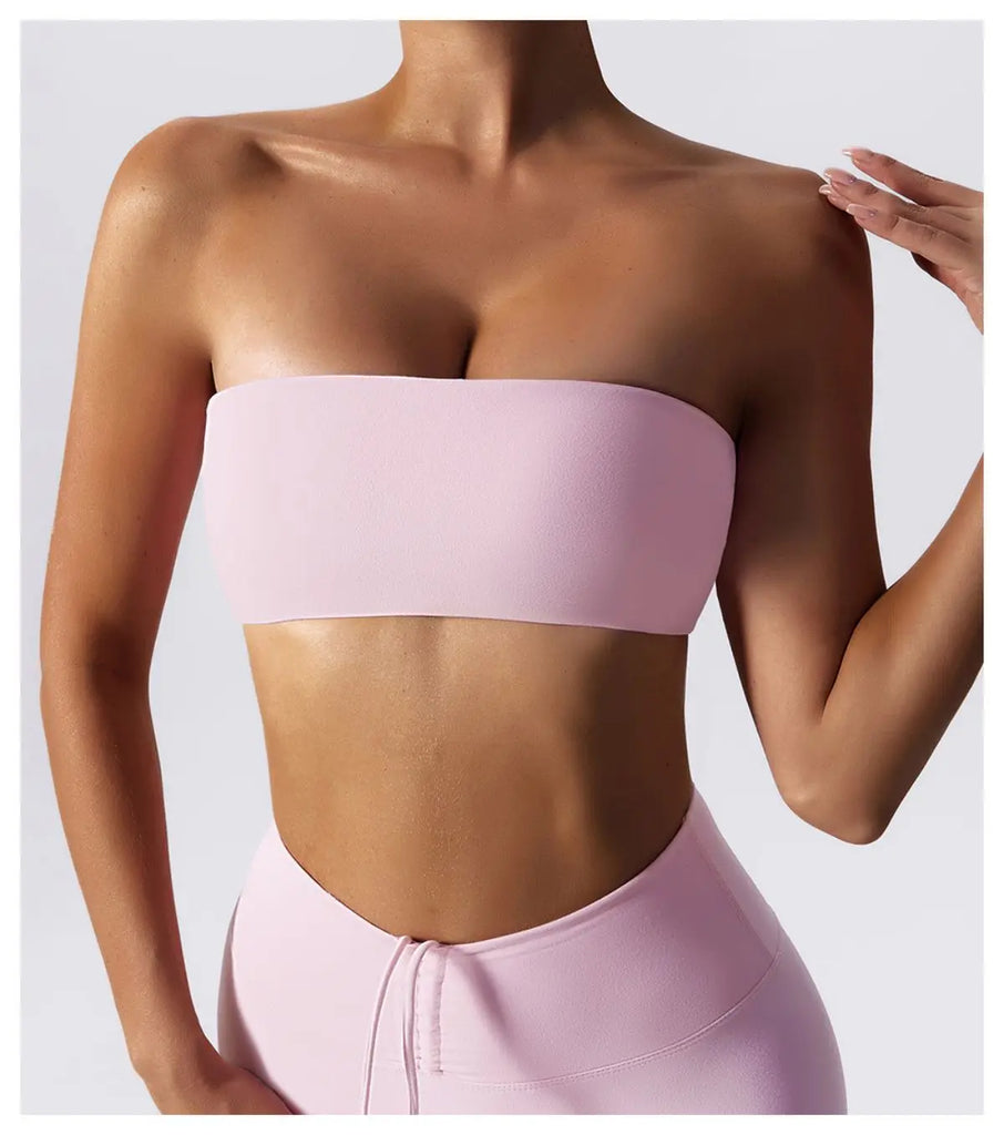 Strapless Quick-Dry Sports Bra Women’s Tube Top Yoga & Fitness Gym Wear