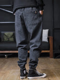 Men’s Plus Size Loose Harem Jeans – Streetwear Cargo Jogger Denim Pants thumbnail 5