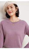 WinvyNee Women's 100% Wool Ribbed Crew Neck Sweater – Slim Fit Winter Knit Pullover thumbnail 21