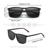 Classic Rectangle Polarized UV400 Sunglasses for Men and Women – Driving & Fishing Eyewear thumbnail 2