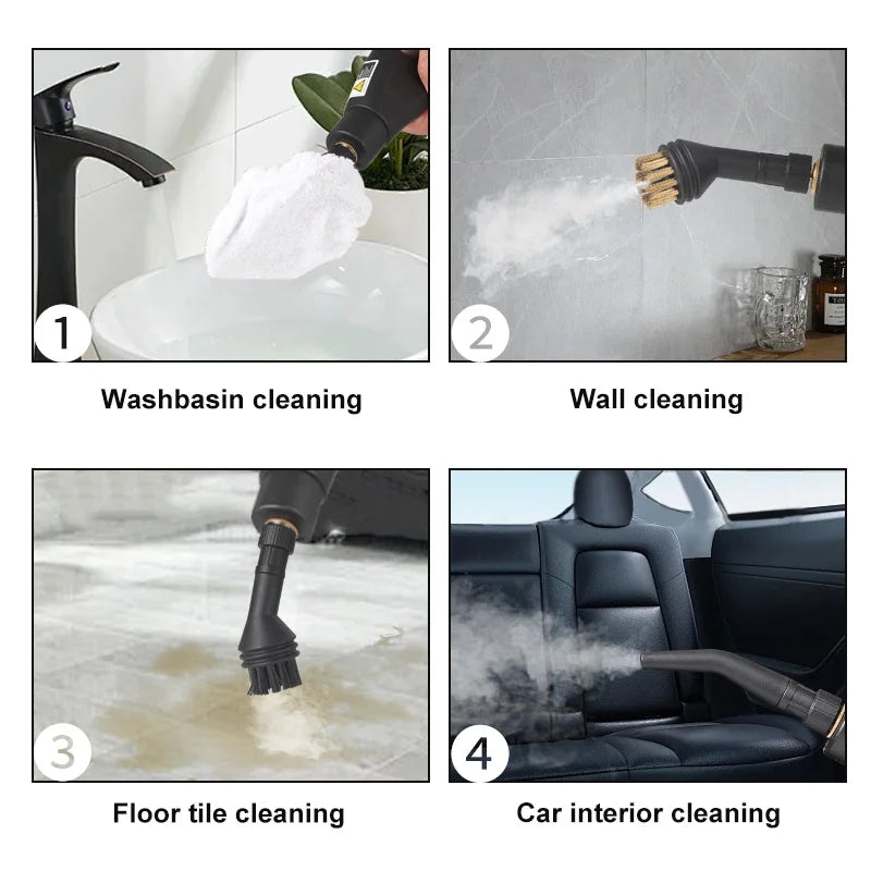 2500W High-Temperature Handheld Steam Cleaner for Home, Car, Kitchen, and More