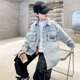Kids Boys Denim Jacket – Casual Loose Fit Jeans Coat for Spring & Autumn (Ages 5–14) thumbnail 5