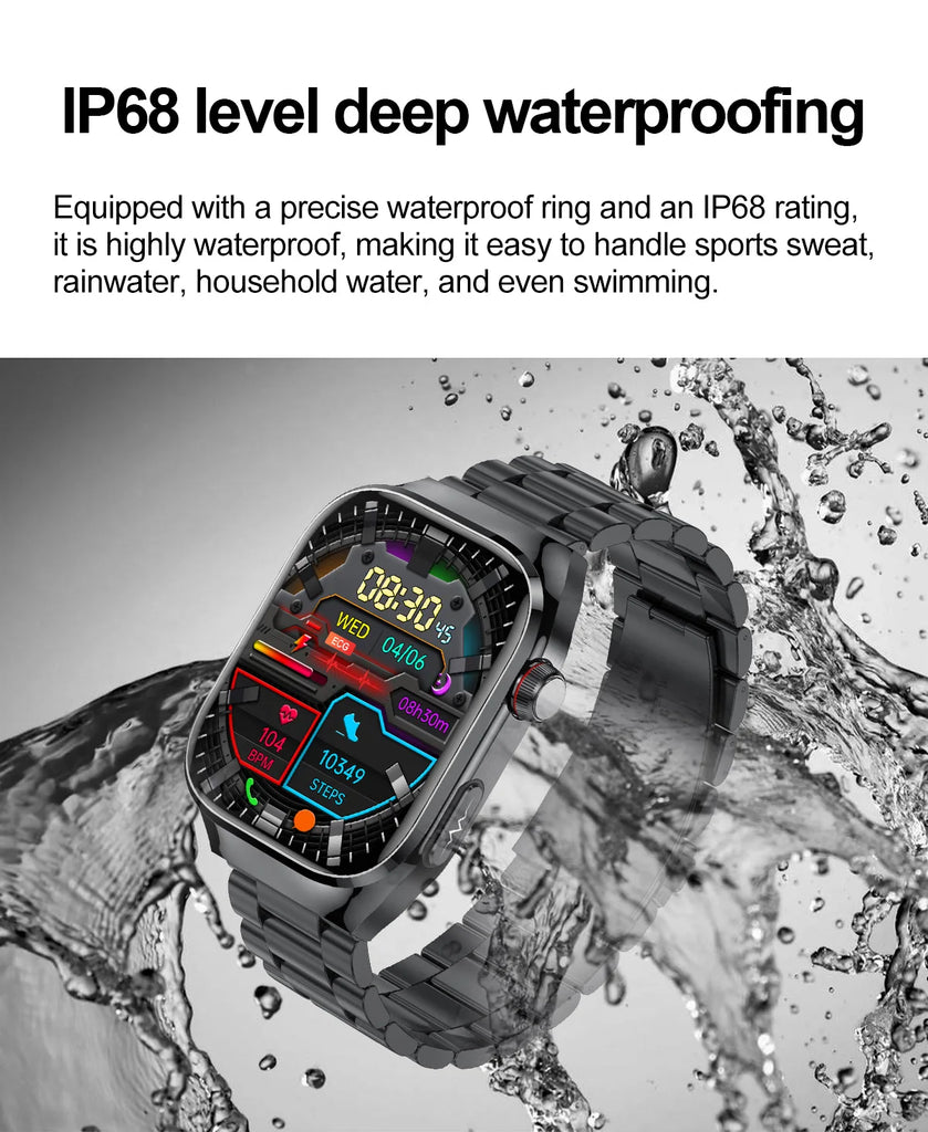 GUHUAVMI Micro Physical Examination Smart Watch with ECG, Uric Acid & Five-Organ Health Monitoring