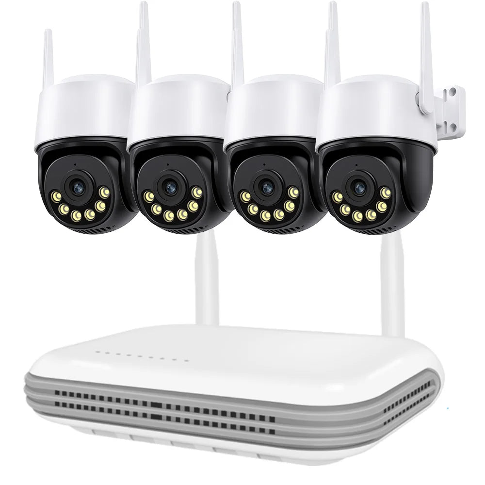 8CH NVR WiFi CCTV Security System 4MP/6MP IP Cameras with Audio & Two-Way Communication