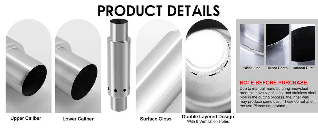 Outdoor Fire Wood Stove Chimney Pipe – Portable Stainless Steel Stove Accessory for Camping & Home Use