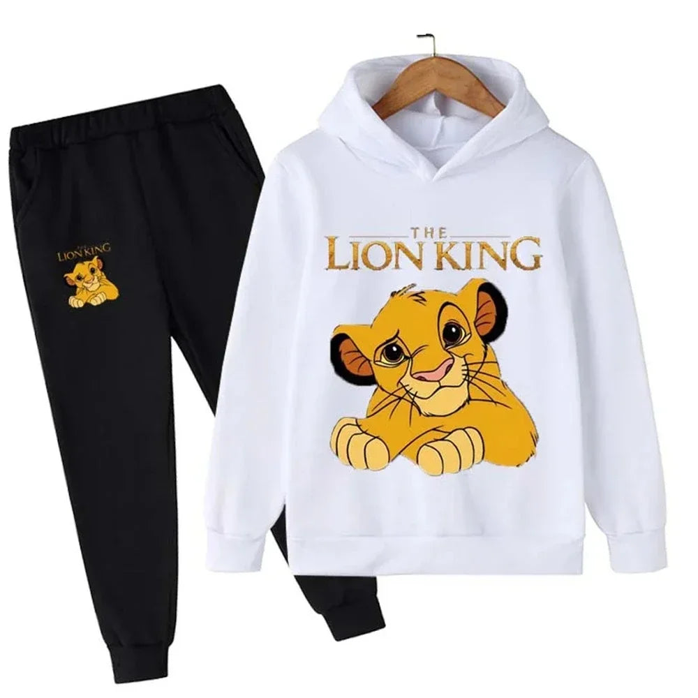 Children's Lion Tracksuit Set – Hoodie and Pants, Casual Sportswear for Boys and Girls