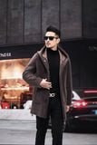 Men’s Winter Casual Thick Fleece Hooded Waterproof Jacket with Real Fur Wool Coat thumbnail 21