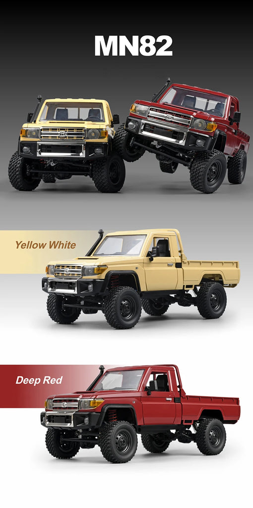 MN82 LC79 1:12 Retro 4WD RC Pickup Truck with LED Lights – Professional Remote Control Off-Road Model