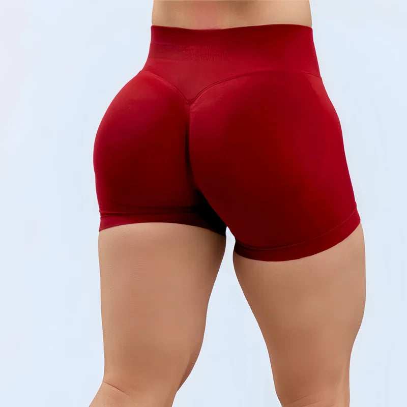 HISTELLO Women’s 4.5" Impact Fitness Biker Shorts – Low Waist Scrunch Butt Yoga & Gym Shorts