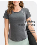 Women’s Breathable Quick-Dry Yoga Top – Short Sleeve Fitness & Workout T-Shirt thumbnail 9