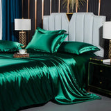 Nordic Silk Rayon Bedding Set 3/4/5 Piece Duvet Cover Bed Sheet Pillowcase Solid Luxury Twin Full Queen King Family Size thumbnail 14