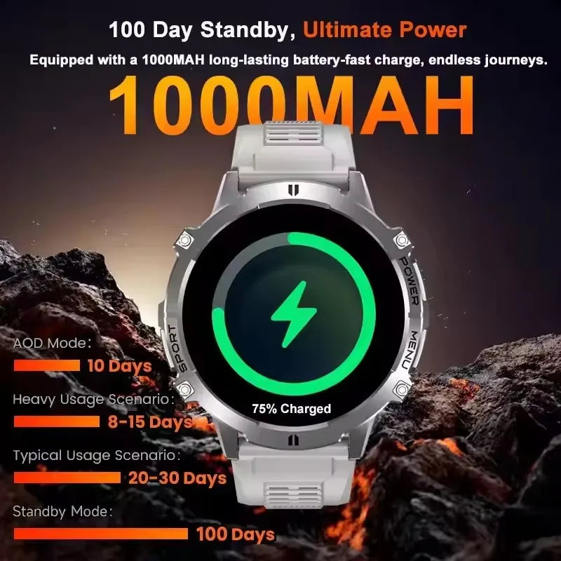 KAVSUMI X3 Outdoor GPS Smartwatch Ultra 2025 1000mAh AMOLED Display 10ATM Waterproof Bluetooth Call Sports Watch