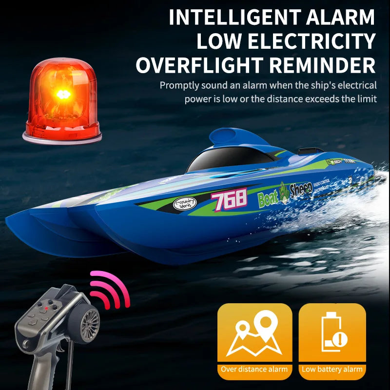 TX768 RC Speedboat 2.4G Brushless High-Speed Remote Control Boat for Kids & Adults – 30+ km/h