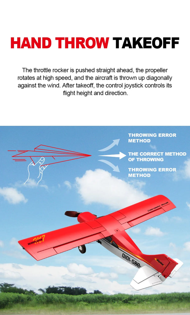 Qidi560 Moore M7 Off-Road RC Plane 4CH Brushless Remote Control Fixed Wing Aircraft – EPP Foam Model