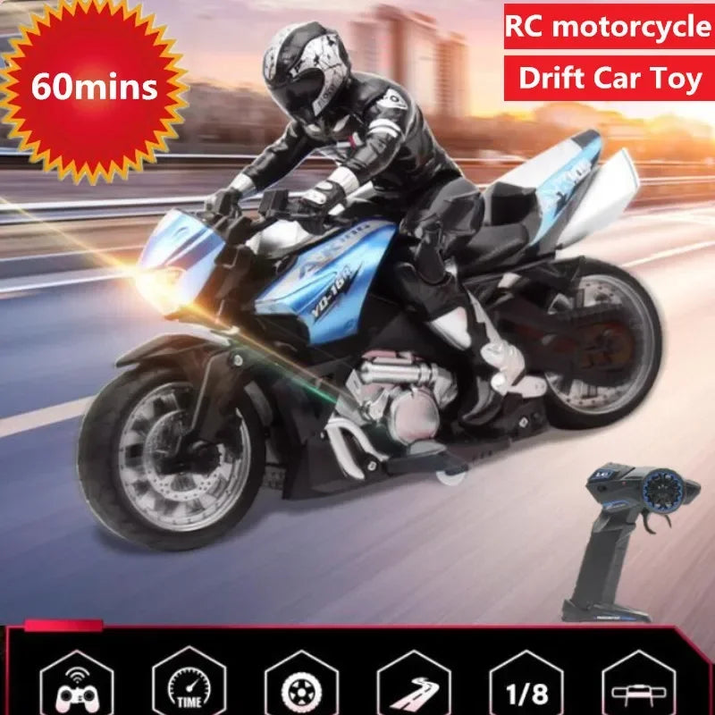 High Speed RC Stunt Motorbike – 360° Rotation Drift Remote Control Motorcycle Toy
