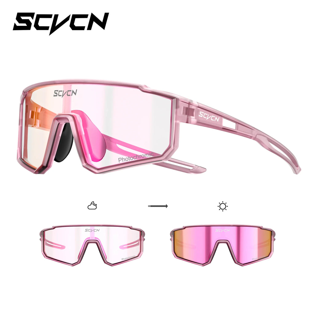 SCVCN Kids Photochromic Cycling Sunglasses UV400 TR90 Lightweight Sports Glasses for Boys and Girls Age 6–14