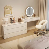 Makeup Vanity Dressing Table with Stool and Mirror – Modern Nordic Bedroom Dresser with Storage Drawers thumbnail 2