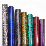 300cm High Gloss Forged Carbon Fiber Vinyl Wrap Film – Black, Gold, Silver, Red – 30/50cm Width PVC Car Hood Adhesive Sticker thumbnail 2
