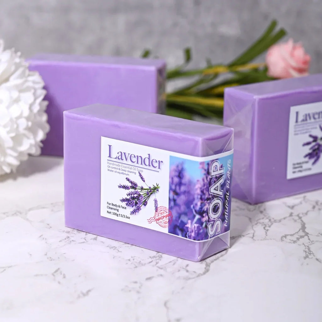 Natural Organic Lavender Essential Oil Handmade Soap – Cleansing, Hydrating & Oil Control Bath Bar 100g