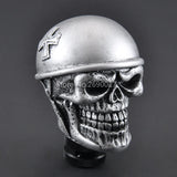 Silver Skull Helmet Universal Car Gear Shift Knob Lever – Heavy Resin & Metal Shifter for SUV, Truck, Coupe & Hatchback thumbnail 14