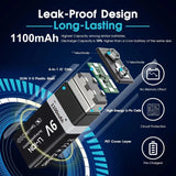 MATOV 9V 1100mAh USB Rechargeable Li-ion Battery – Type-C Charging | Long-Lasting Power for RC, Multimeters, Alarms & More thumbnail 13