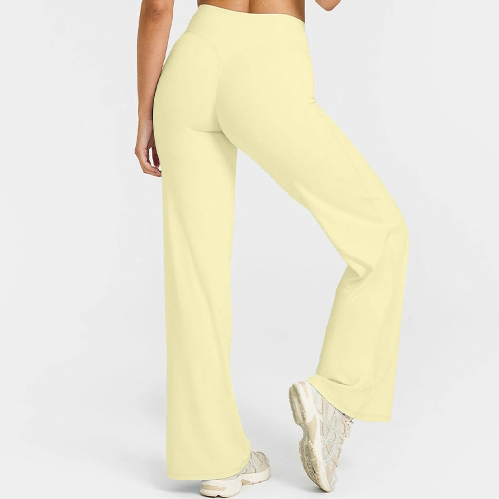 Women’s Flared Yoga Leggings – High-Waist Seamless Wide-Leg Fitness Pants