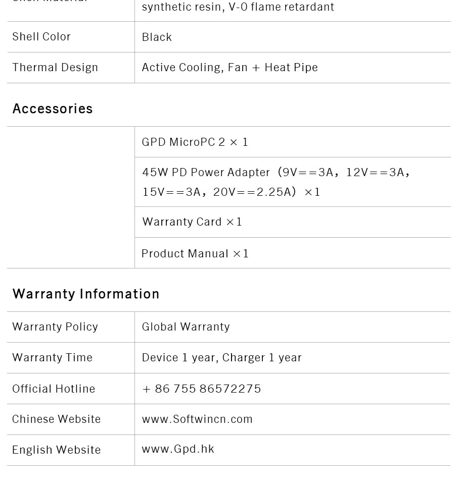 New 7-inch GPD MicroPC 2 Mini Laptop Intel Core i3-N300 16GB/512GB Windows 11 Portable Notebook