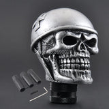 Silver Skull Helmet Universal Car Gear Shift Knob Lever – Heavy Resin & Metal Shifter for SUV, Truck, Coupe & Hatchback thumbnail 13