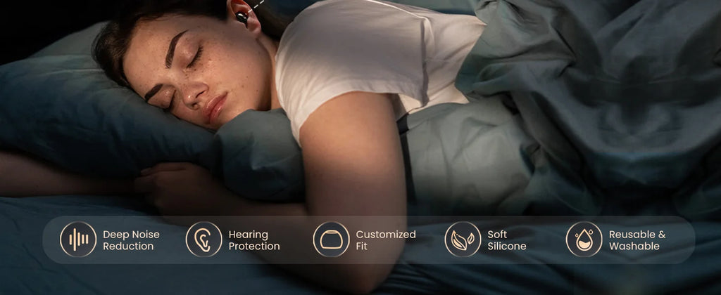 Premium Silicone Noise Cancelling Ear Plugs (Up to 30dB) – Reusable Sleep, Travel & Concert Ear Protection