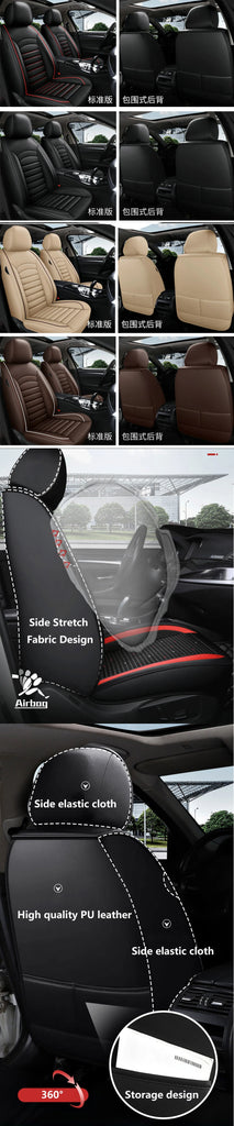 Leather Universal Car Seat Cover for BMW X1 X3 X4 X5 X6 F10 F20 320 520 525 E36 E46 Waterproof Interior Seat Protector