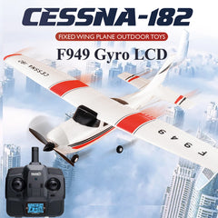 WLtoys F949 LCD RC Airplane Cessna 182 3D/6G 3CH Fixed Wing with Gyroscope Night Flight Ready