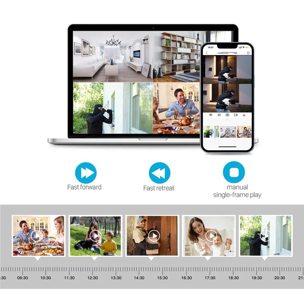 8CH NVR WiFi CCTV Security System 4MP/6MP IP Cameras with Audio & Two-Way Communication