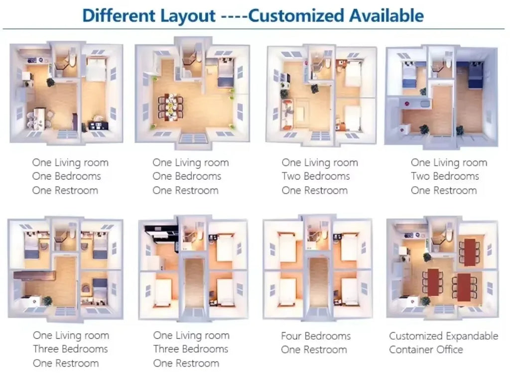 Expandable Prefab Container House 20ft 30ft 40ft Portable Steel Modular Home