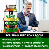 Contains Omega 3-6-9 Vitamin B, E Gummies - Stress Relief, Sleep, Mood, Skin, Nails, Focus, Joint Support, Non-GMO Supplement thumbnail 3