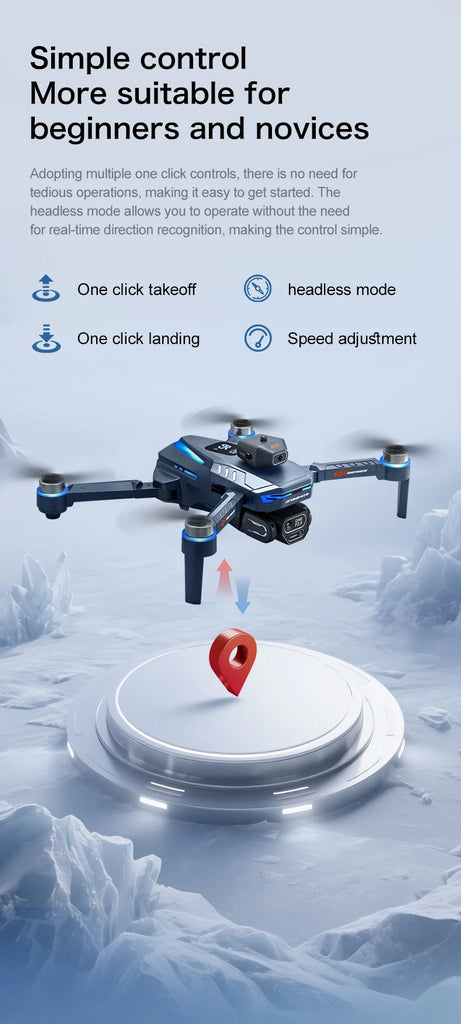 GT8 8K Professional HD Drone with Dual Cameras, 4.3” Screen Remote, Brushless Motor & Obstacle Avoidance – Foldable Quadcopter