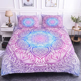 Mandala Lotus Flower Duvet Cover Set King Size Blue Purple Pink Bohemian 3D Print Bedding thumbnail 10