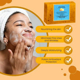 Organic Lemon Turmeric Kojic Acid Soap 100g – Brightening Facial Cleanser for Dark Spots thumbnail 2