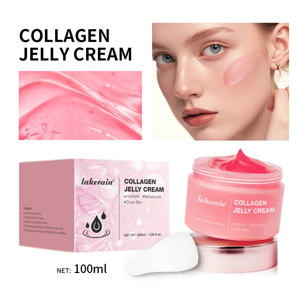Moisturizing Collagen Jelly Cream with Niacinamide and Hydrolyzed Collagen 100ml Anti-Aging Firming Hydrating Face Cream