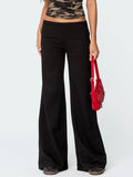 Casual Wide Leg Sweatpants for Women – Fold Over Low Rise Flare Yoga & Lounge Pants thumbnail 13
