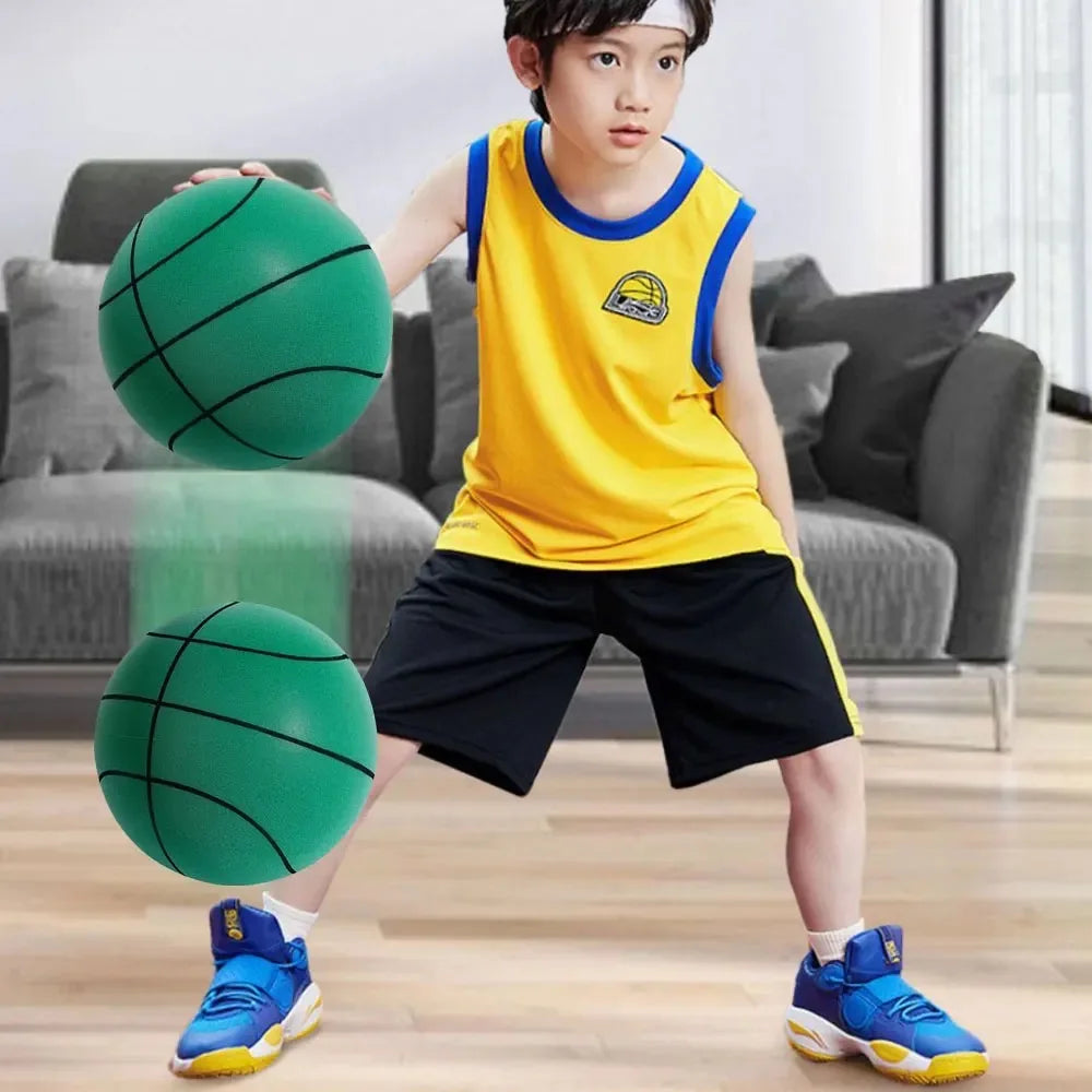 Silent Mute Basketball High-Density PU Indoor Training Ball – 18cm / 22cm