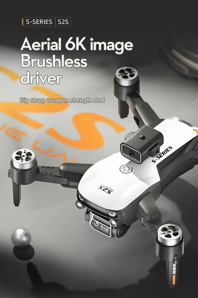 S2S Mini Drone 8K HD Camera with Obstacle Avoidance, Brushless Motor, Foldable RC Quadcopter for Kids
