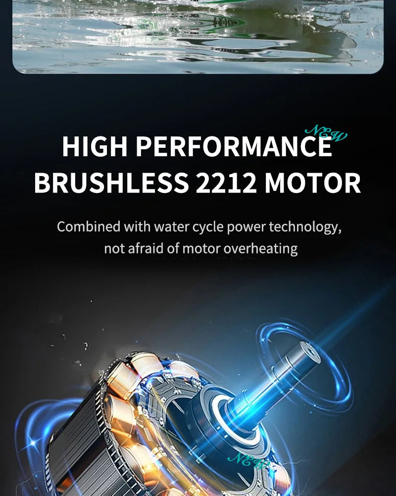 TX768 RC Speedboat 2.4G Brushless High-Speed Remote Control Boat for Kids & Adults – 30+ km/h