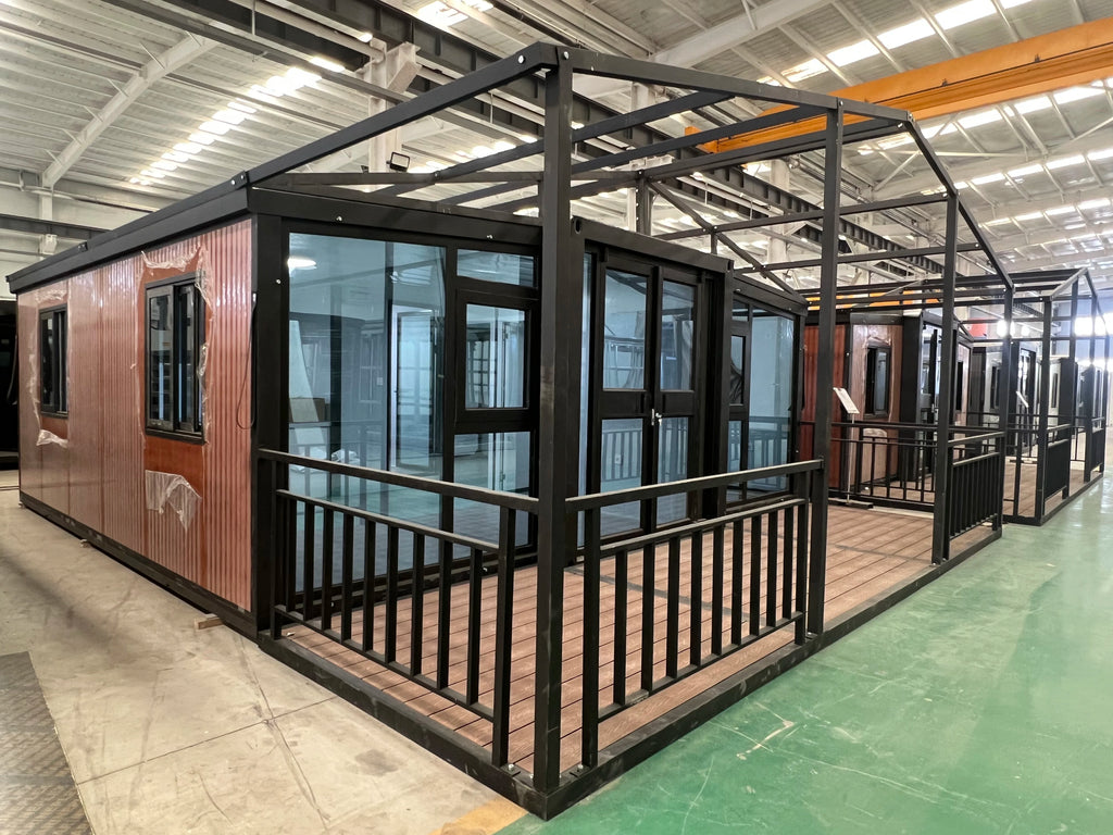 20ft Double Wing Expandable Container House – Modern Prefabricated Mobile Home
