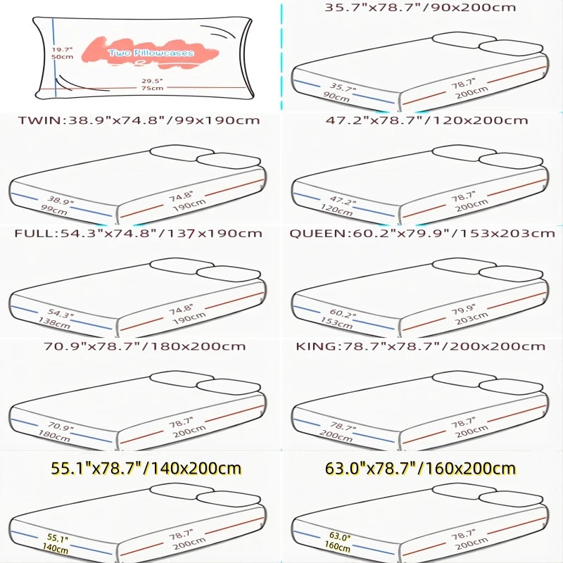 Kuup 3-Piece Solid Colour Queen Bedding Set – Polyester Fitted Sheet & Pillowcases with Elastic Band