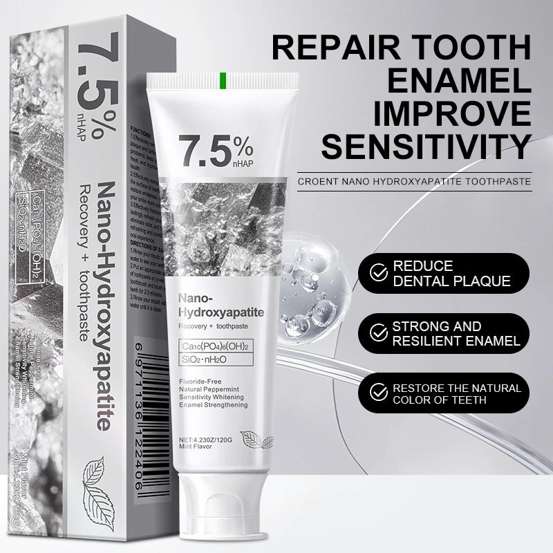 7.5% Hydroxyapatite Probiotic Whitening Toothpaste 120g – Enamel Repair & Breath Freshening for Adults