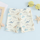 Blotona Boys Swim Trunks – Dinosaur, Plaid & Turtle Print Toddler Board Shorts thumbnail 23