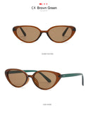 2pcs Retro Cat Eye Sunglasses for Women & Men – Rivet Triangle Fashion Sun Glasses, Multi-Color thumbnail 14