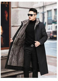 Men’s Detachable Fur One-Piece Winter Coat – Thick Faux Mink Fur Lined thumbnail 14